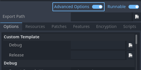 Export project paths
